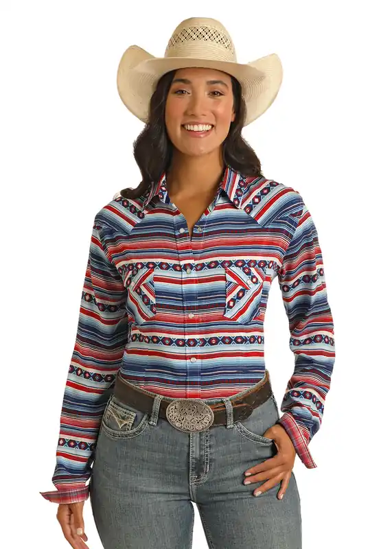 Women's Rough Stock Snap Front Shirt #RWN2S03831-C
