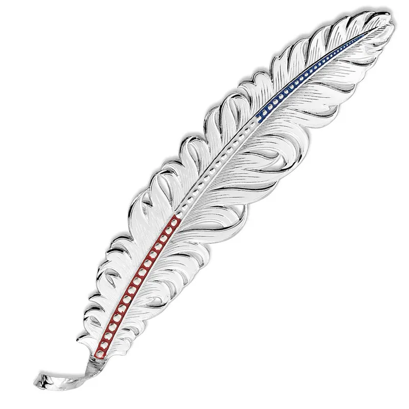 Montana Silversmiths Hat Feather #HF4059RWB