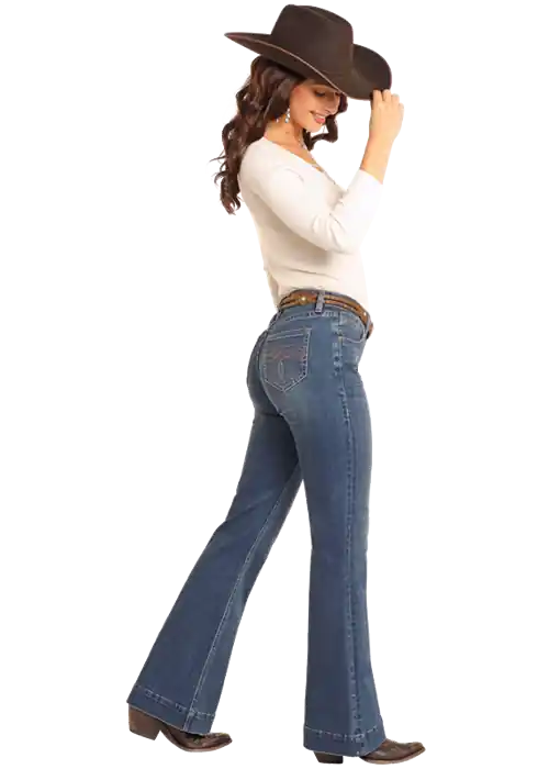Women's Rock & Roll Cowgirl Trouser Jean #BW5MD04782
