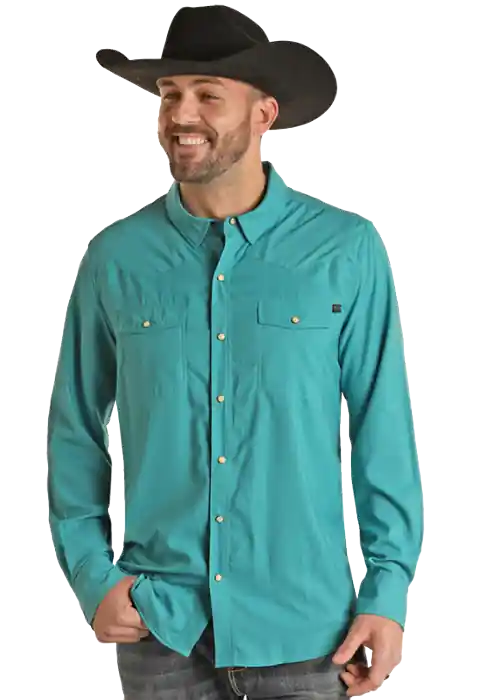 Men's Rock & Roll Cowboy TEK Western Snap Front Shirt #BMN2S02400
