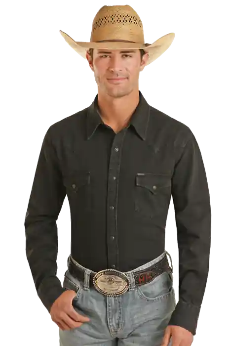 Men's Rock & Roll Cowboy Modern Fit Snap Front Shirt #BMN2S03703