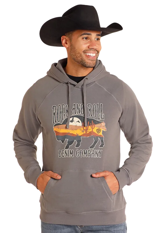 Men's Rock & Roll Cowboy Hoodie #BU94T05059-C