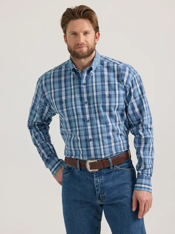 Men's Wrangler George Strait Troubadour Button Down Shirt #112352738-C