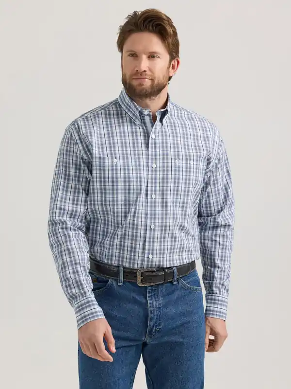Men's Wrangler George Strait Troubadour Button Down Shirt #112352703X