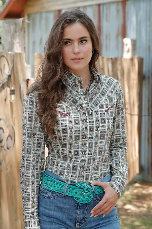 Women's Cruel Girl Snap Front Shirt #CTW7466004 - CINCH
