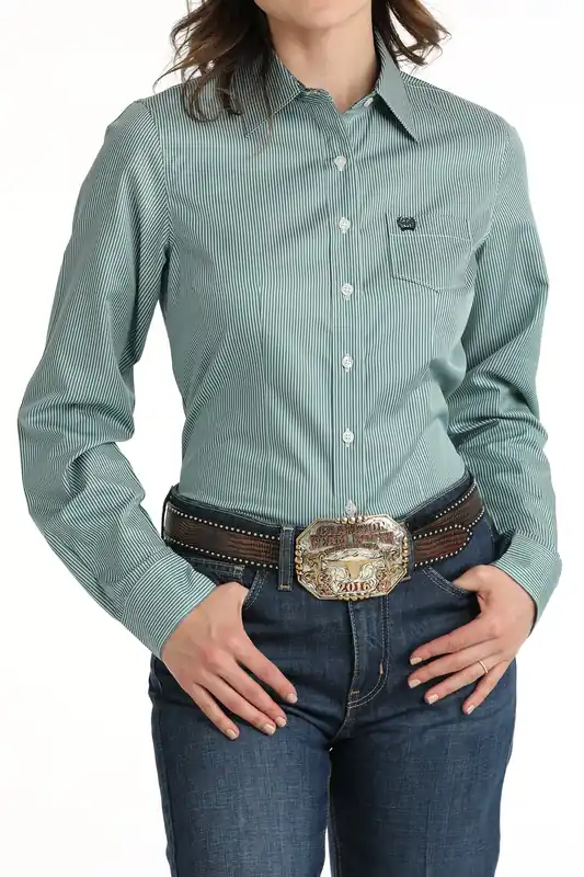Women's Cinch Button Down Shirt #MSW9164224