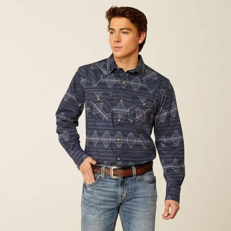 Men's Ariat Haze Retro Fit Snap Front Shirt #10052324-C