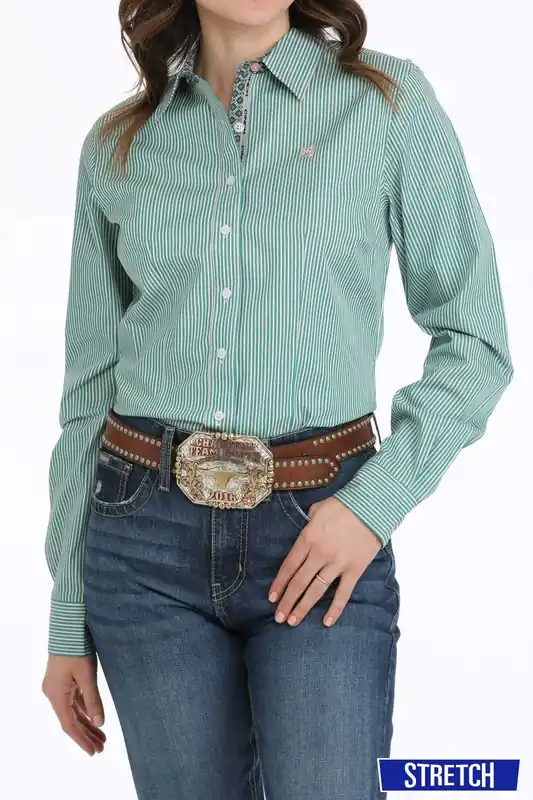 Women's Cinch Button Down Shirt #MSW9165066
