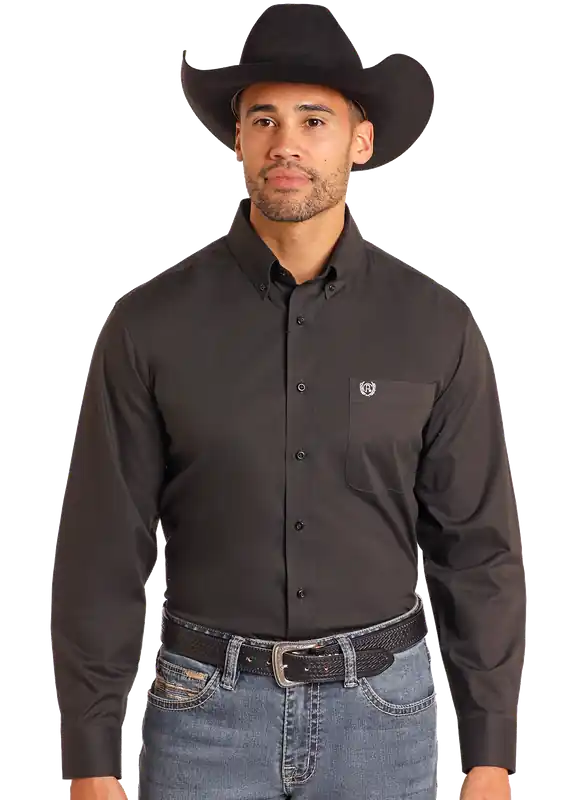 Men's Panhandle Select Button Down Shirt #PXB2S04830-BLK