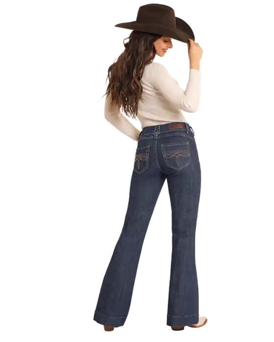 Women's Rock & Roll Cowgirl Mid Rise Trouser #BW5MD05329
