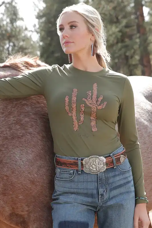 Women's Cruel Girl Cactus T-Shirt #CTK7491002-C
