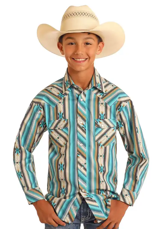 Boy's Rock & Roll Cowboy Snap Front Shirt #BBN2S05855