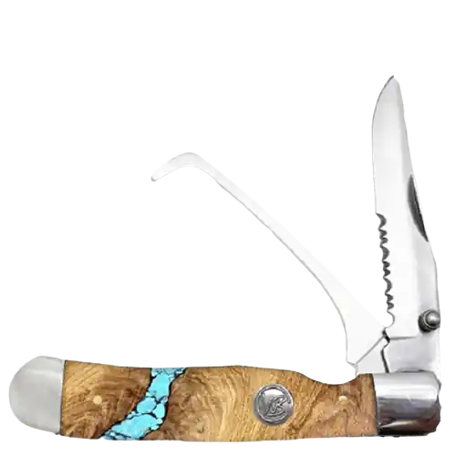 Whiskey Bent Turquoise River Hoofpick Knife #WB19-14