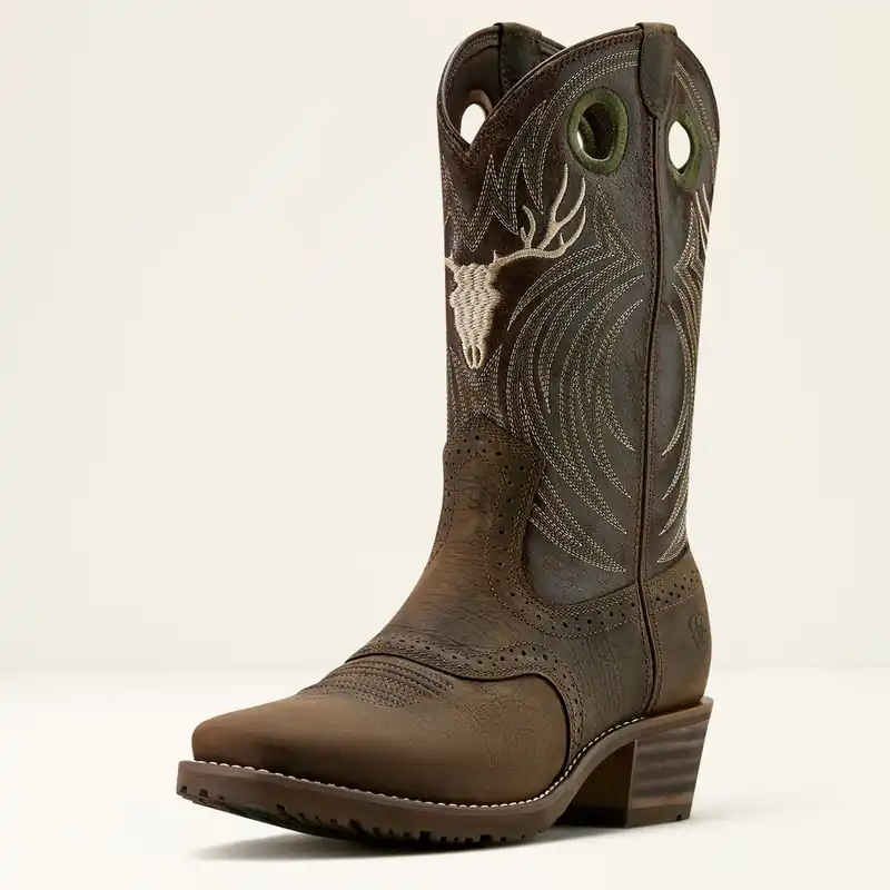 Men's Ariat Hybrid Roughstock Antler Cowboy Boot #10061156