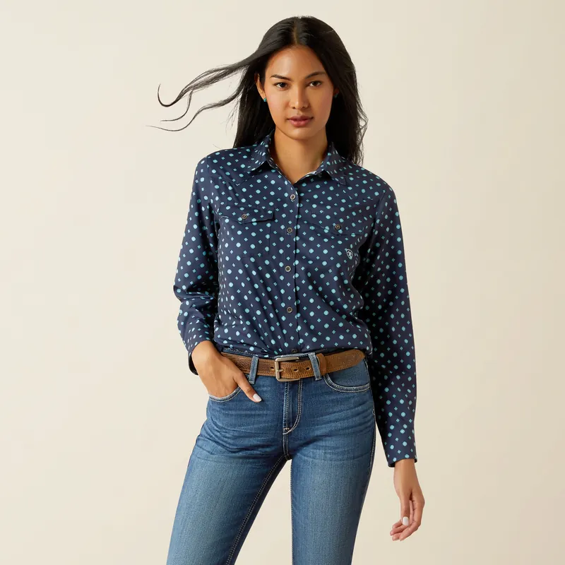 Women's Ariat Western VentTEK Stretch Button Down Shirt #10055190