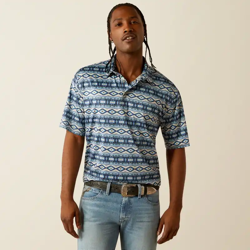 Men's Ariat Charger 2.0 Printed Polo Shirt #10054909