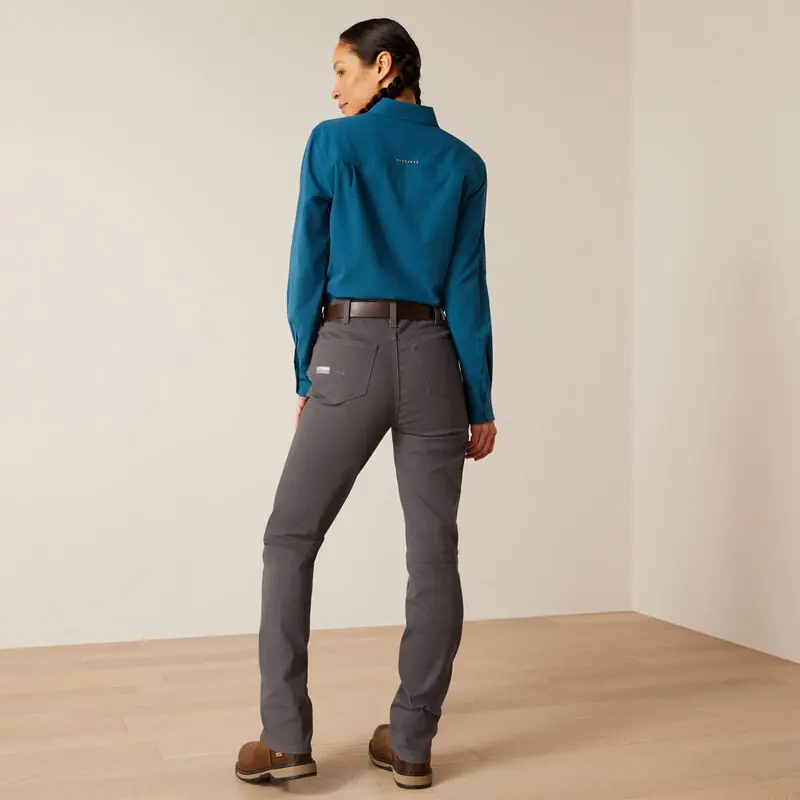 Women's Ariat Rebar Perfect Rise DuraStretch Made Tough Double Front Straight Pant #10050620 - High Country Western Wear