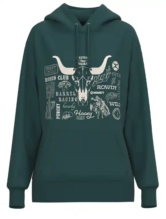 Women's Hooey Round Up Hoody #HH1393GR