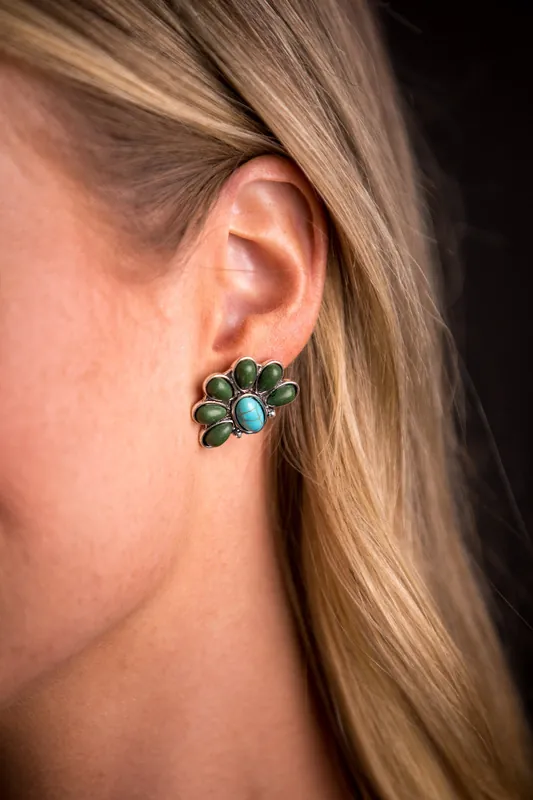 West & Co. Earrings #E734TQGRN - WEST&CO
