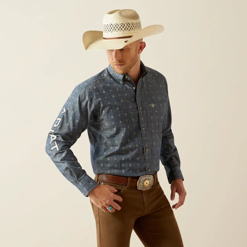 Men's Ariat Team Philibert Classic Fit Button Down Shirt #10054732 - High Country Western Wear