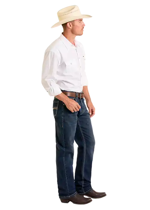 Men's Rock & Roll Cowboy Alpha Tapered Boot Jean #BMHBD06691