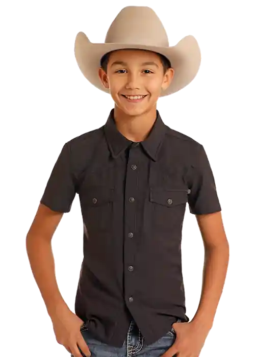 Boy's Rock & Roll Cowboy TekWestern Snap Front Shirt #BBN3S06797