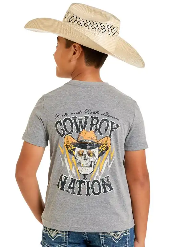 Boy's Rock & Roll Cowboy Graphic T-Shirt #BB21T06783