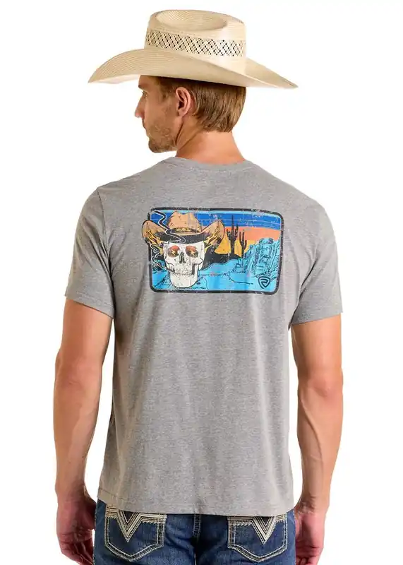 Men's Rock & Roll Cowboy Graphic T-Shirt #BU21T06779-C