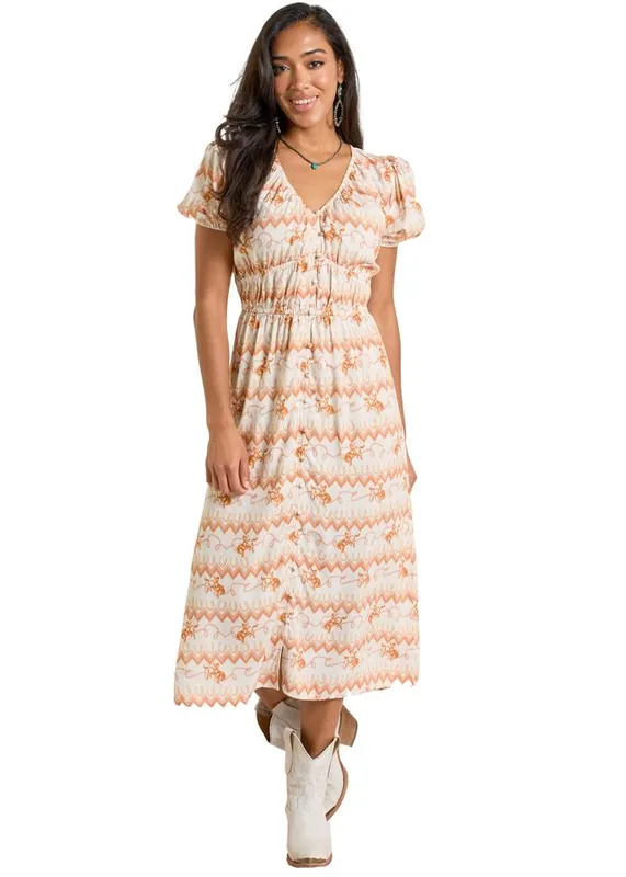 Women's Panhandle Slim Challis Dress #LWD1R06357 - WHITE LABEL