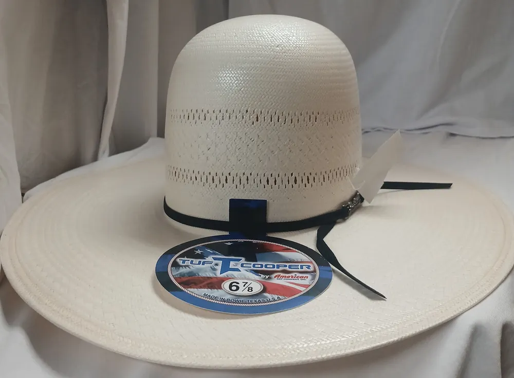 American Hat Co. Tuf Cooper 20X Straw Hat #TC8920S-2CBLK
