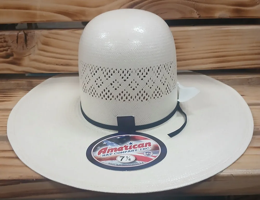 American Hat Co. 20X Straw Hat #8300S-2CBLK