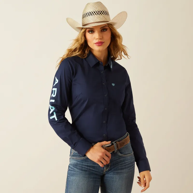 Women's Ariat Team Kirby Stretch Button Down Shirt #10058796