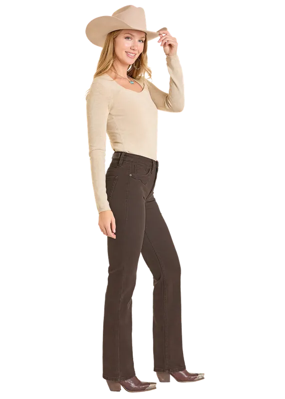 Women's Rock & Roll Cowgirl Modest Bootcut Jean #BW1HD07196