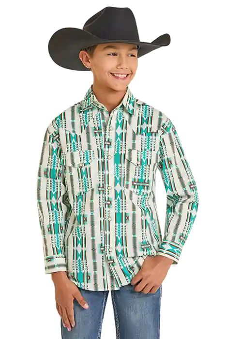 Boy's Rock & Roll Cowboy Snap Front Shirt #BBN2S07145
