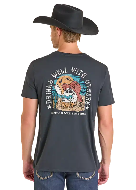 Men's Rock & Roll Cowboy T-Shirt #BU21T07444