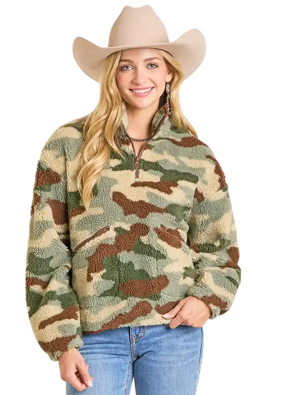 Women's Rock & Roll Cowgirl 1/4 Zip Pullover #BW91C07007