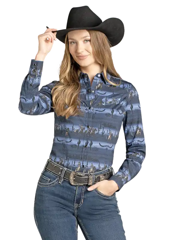 Women's Rock & Roll Cowgirl Snap Front Shirt #BWN2S07135