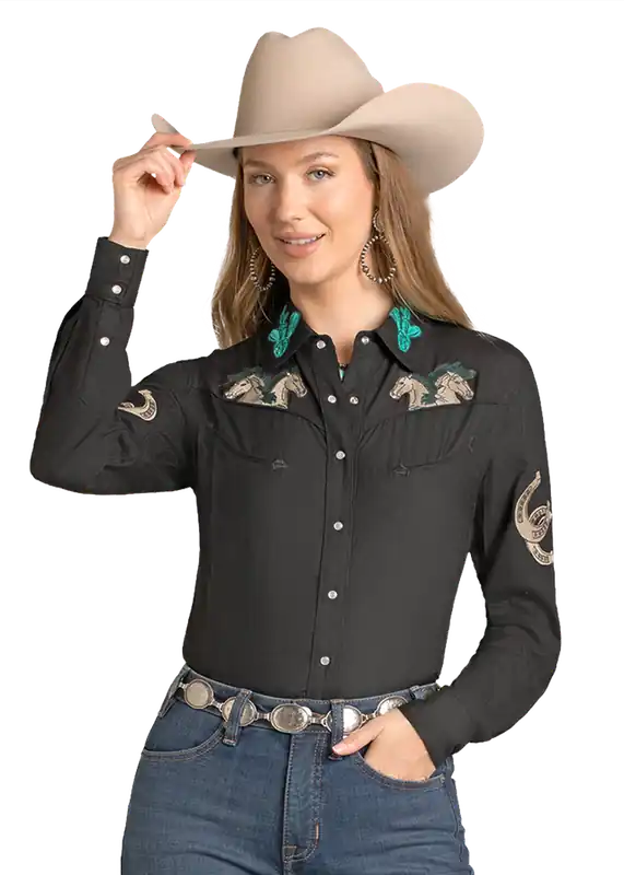 Women's Panhandle Slim Snap Front Shirt #LWN2S07069 - WHITE LABEL