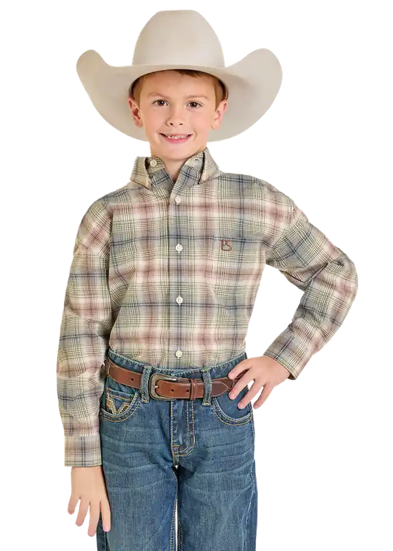 Boy's Panhandle Slim Button Down Shirt #SBB2S07413