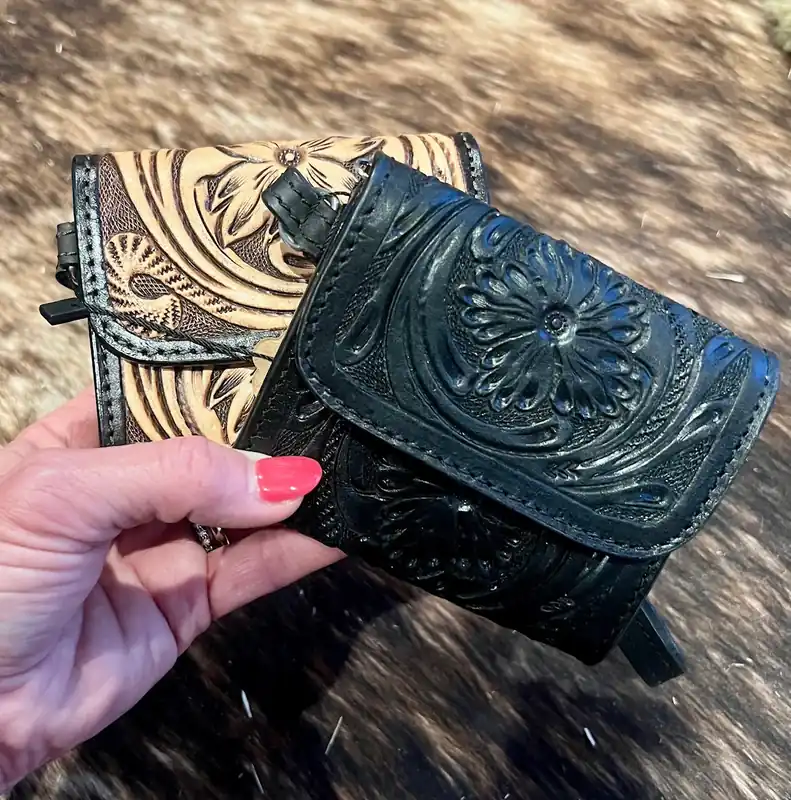 Women's Rafter T Ranch Credit Card/Coin Purse #BL1013BK - RAFTER T RANCH CO.