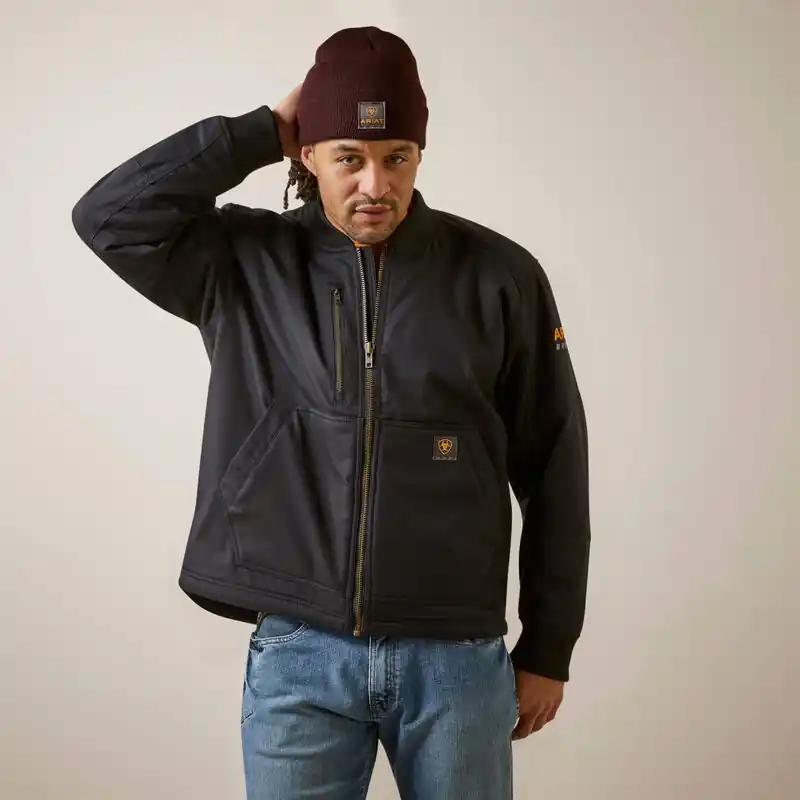Men's Ariat Rebar Stretch Canvas Bomber Jacket #10046515-C