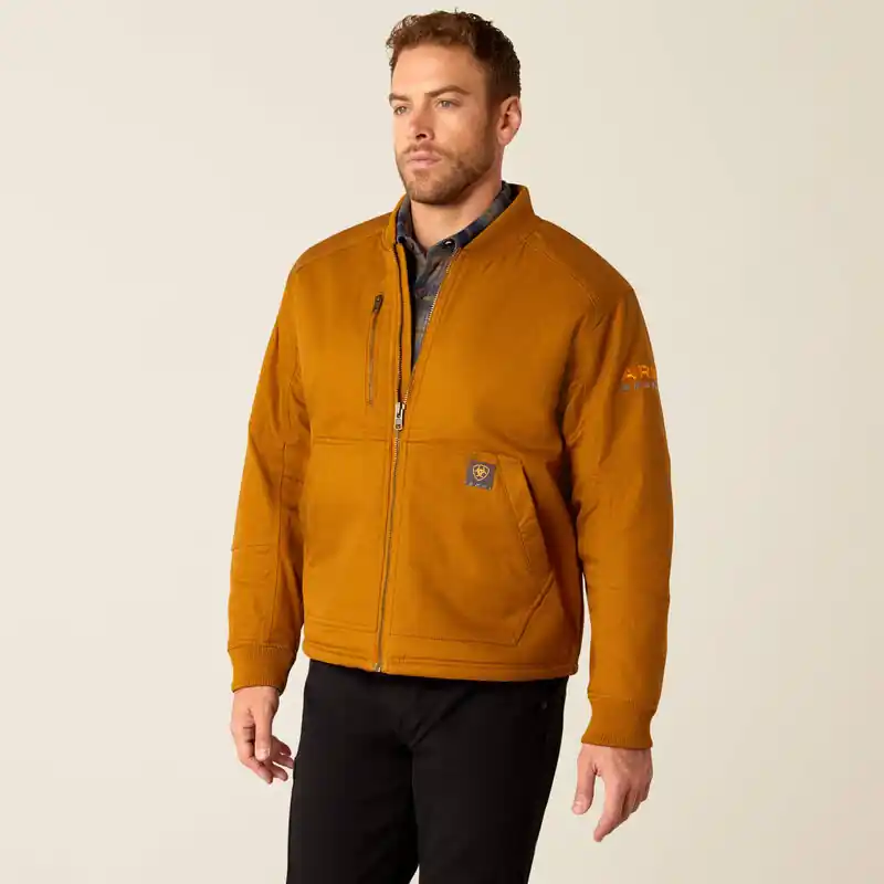 Men's Ariat Rebar Stretch Canvas Bomber Jacket #10053000-C
