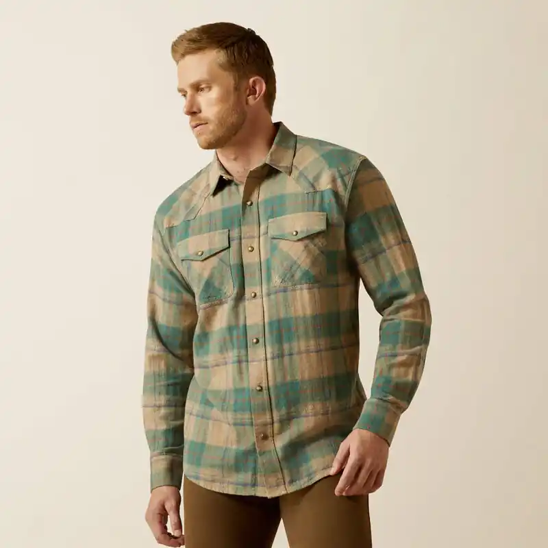 Men's Ariat Huxlee Retro Fit Snap Front Shirt #10062224X