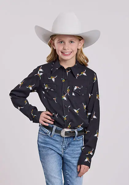 Girl's Roper Button Down Shirt #03-080-0590-6129