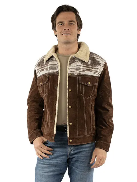 Men's Scully Suede Trucker Jacket #1015 - WAHMAKER