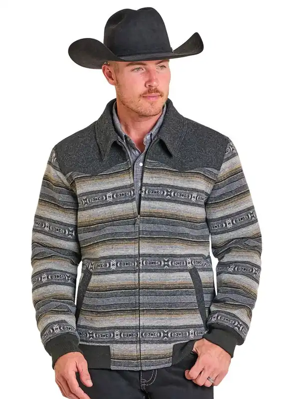 Men's Powder River Jacquard Bomber Jacket #DM92C06162
