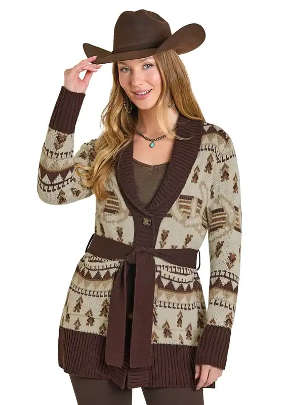 Women's Powder River Belted Cardigan #DW95C06877