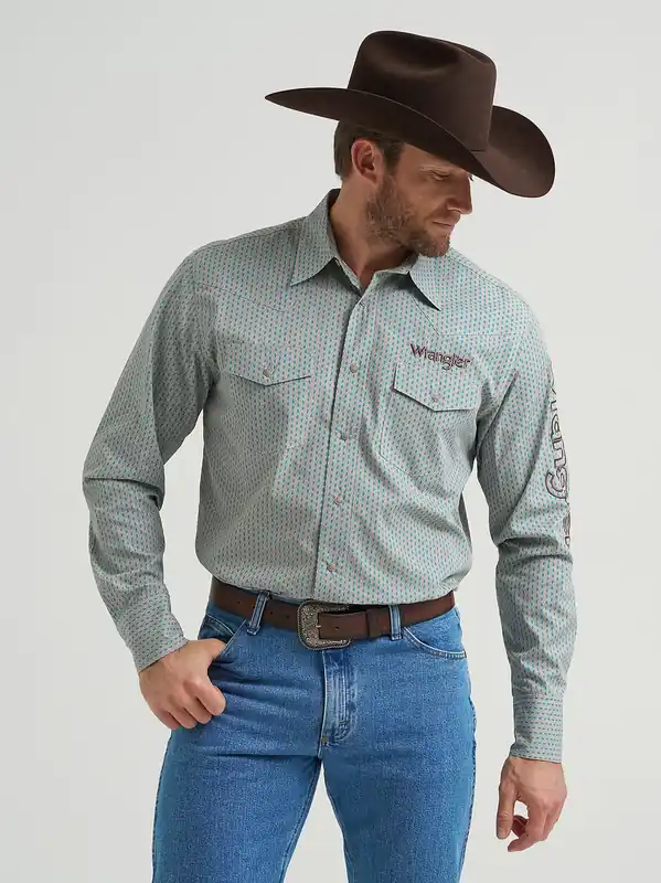 Men's Wrangler Logo Snap Front Shirt #112369449