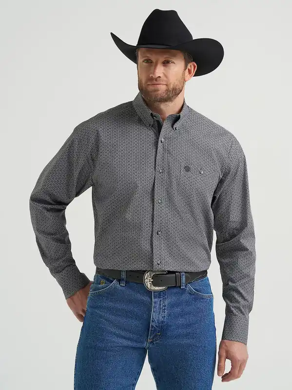 Men's Wrangler George Strait Button Down Shirt #112369598