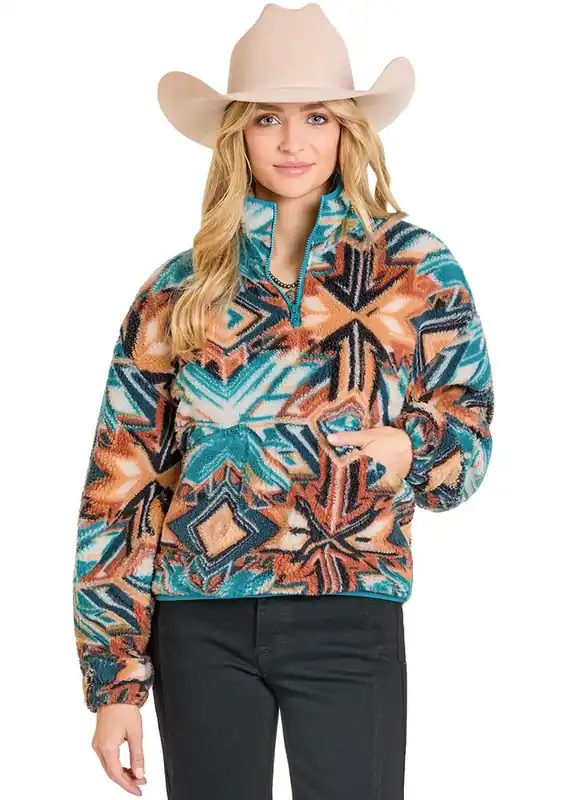 Women's Rock & Roll Cowgirl Berber Pullover #BW91C07752